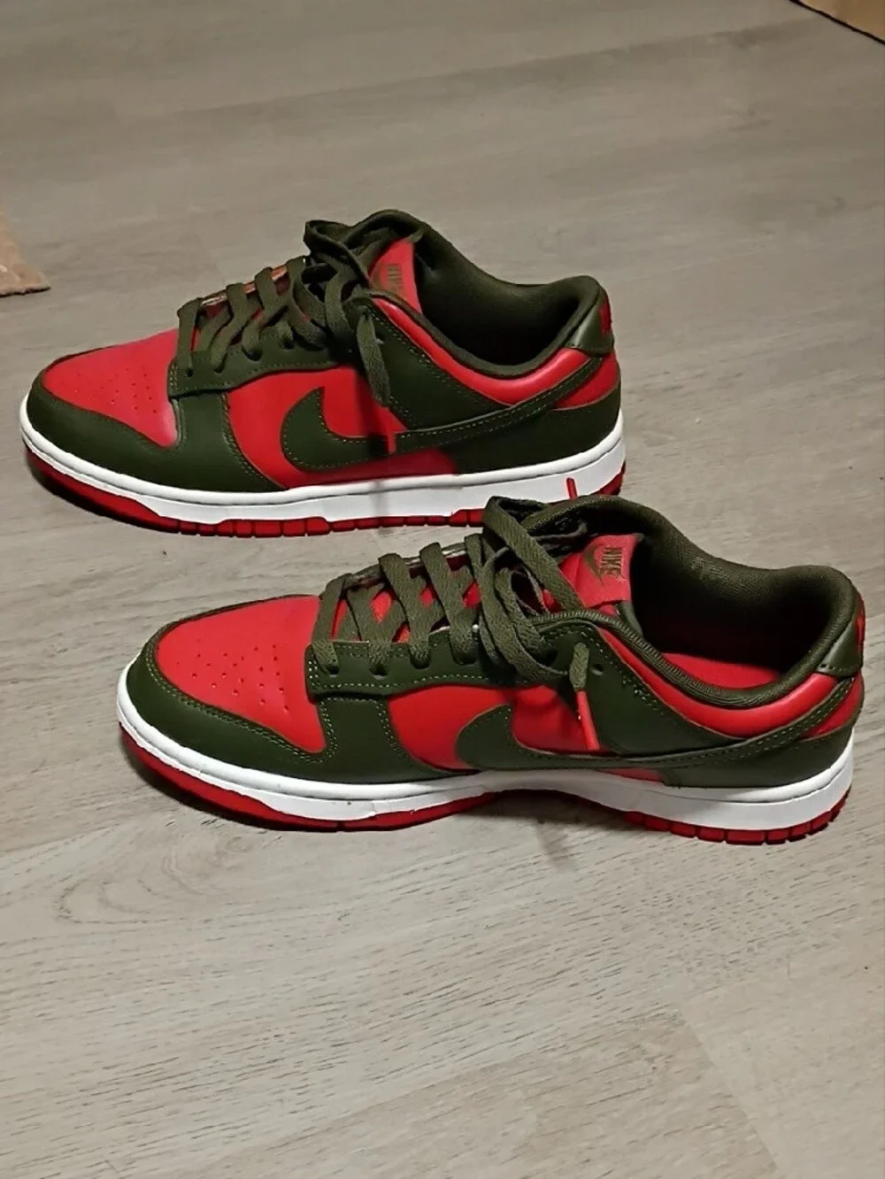 Nike Dunk Low Retro Sneakers - Mystic Red & Cargo Khaki